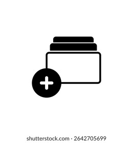 Add file icon, vector illustration, symbol, design logo template picture, for ui or ux isolated on white for mobile app, editable