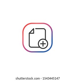 Add File  - Line Vector Icon