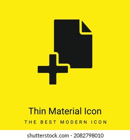 Add File minimal bright yellow material icon