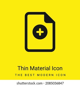 Icono de material amarillo brillante mínimo para archivo