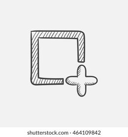 Icono de esbozo de archivo para web, móvil e infografías. Icono aislado del vector dibujado a mano.
