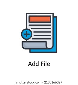 Add File vector filled outline Icon Design illustration. Miscellaneous Symbol on White background EPS 10 File