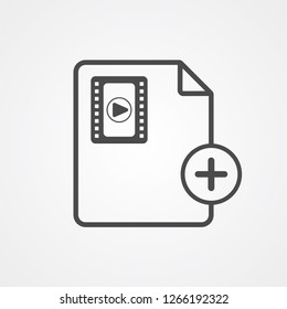 Add file vector icon sign symbol