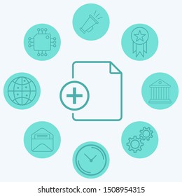 Add file vector icon sign symbol