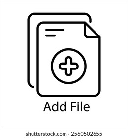 Add File Vector icon stock illustration
