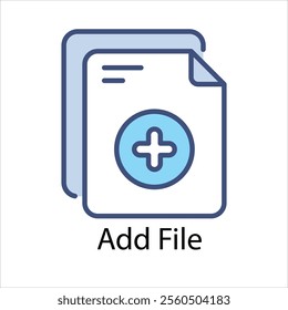 Add File Vector icon stock illustration