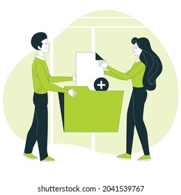add files concept vector illustration