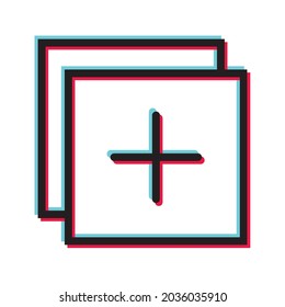 Add Files Icon with glitch effect