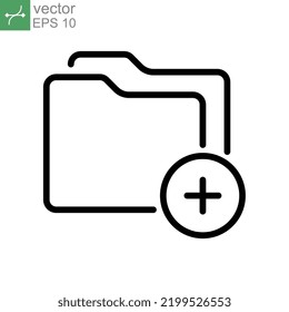 Add Files Vector glyph Icon, Add folder symbol. Empty folder New directory for document. Portfolio storage. Online gallery outline logo pictogram. Vector illustration design on white background EPS 10