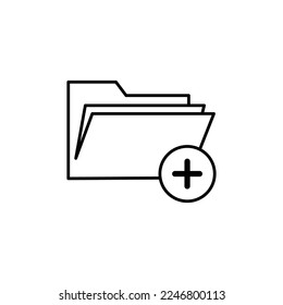 Add Files Vector Icon, Add folder symbol. Simple, modern flat vector illustration for mobile app, website or desktop app