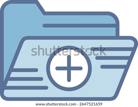 Add Filled Blue Tone Icon