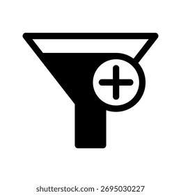 Adicionar Ícone de Filtro Ilustração de Design de Símbolo Vetor
