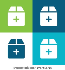 Add Flat four color minimal icon set