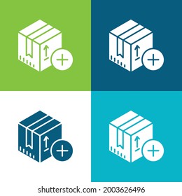 Add Flat four color minimal icon set