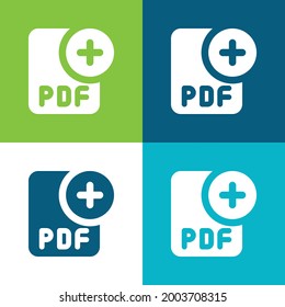 Add Flat four color minimal icon set
