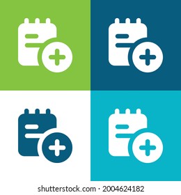 Add Flat four color minimal icon set