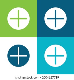 Add Flat four color minimal icon set