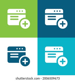 Vier-Farben-Minimal-Icon-Set hinzufügen