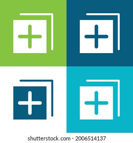 Add Flat four color minimal icon set