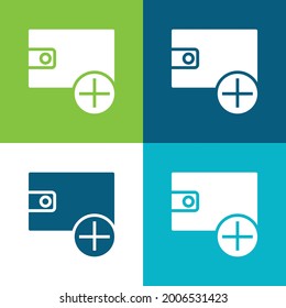 Add Flat four color minimal icon set