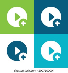 Add Flat four color minimal icon set