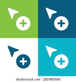 Add Flat four color minimal icon set