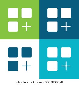 Add Flat four color minimal icon set