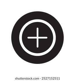 Add flat icon. Plus sign vector illustration. + mathematical symbol.