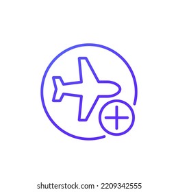 add a flight line icon with airplane