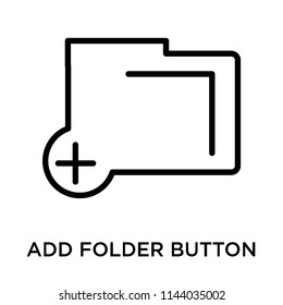 Add folder button icon vector isolated on white background for your web and mobile app design, Add folder button logo concept