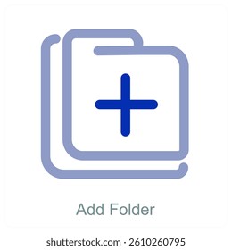 Add Folder and document icon concept