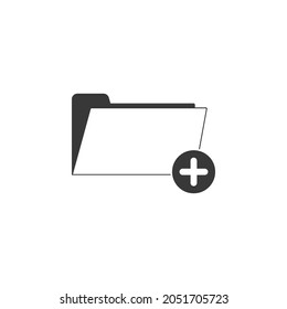 Add folder icon in computer technology set