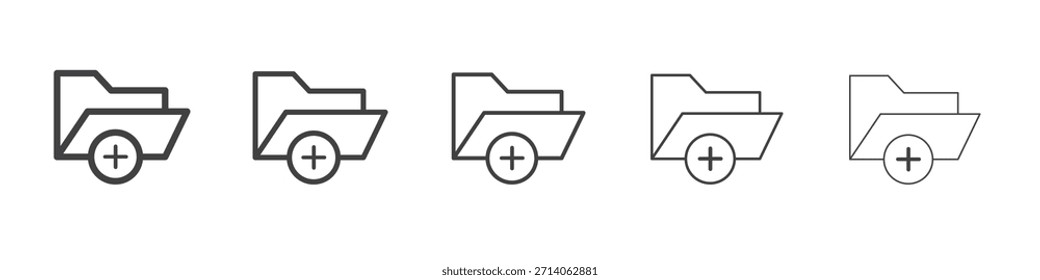 Agregar diseño de ícono de carpeta, logotipo, App, interfaz de usuario. Ilustración vectorial, EPS