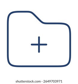Ícone Adicionar pasta ilustração plana logotipo da estrutura de tópicos