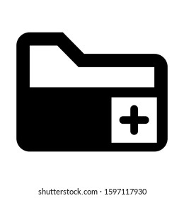 add folder icon isolated sign symbol vector illustration - high quality black style vector icons
