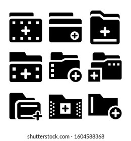 add folder icon isolated sign symbol vector illustration - Collection of high quality black style vector icons
