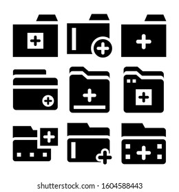 add folder icon isolated sign symbol vector illustration - Collection of high quality black style vector icons
