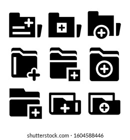 add folder icon isolated sign symbol vector illustration - Collection of high quality black style vector icons

