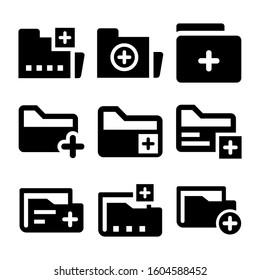 add folder icon isolated sign symbol vector illustration - Collection of high quality black style vector icons
