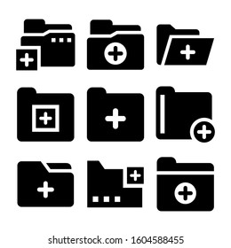 add folder icon isolated sign symbol vector illustration - Collection of high quality black style vector icons
