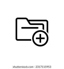 Add folder icon vector design trendy