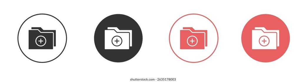 Add folder icon vector design template simple and clean style