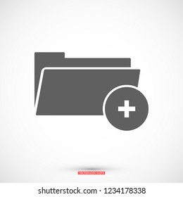 Add Folder. icon. Vector Eps 10