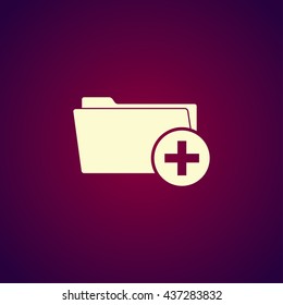 Add Folder icon. Vector Eps 10 flat