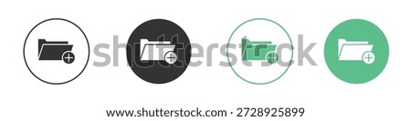 Add folder icons concepts. black sign set