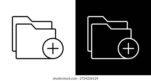 Agregar íconos de carpeta íconos de Vector de Diseño gráfico. ícono Eps10.