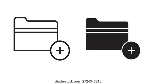 Adicionar design de logotipo de ícones de pasta, Ícones de pictograma