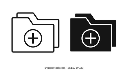 Add folder icons set for website design