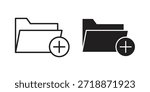 Add folder icons sign vectors. suitable for web, app, infographic, etc