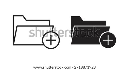 Add folder icons sign vectors. suitable for web, app, infographic, etc